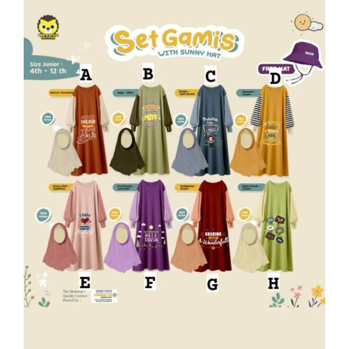 SET GAMIS FREE TOPI ARK'S STYLE