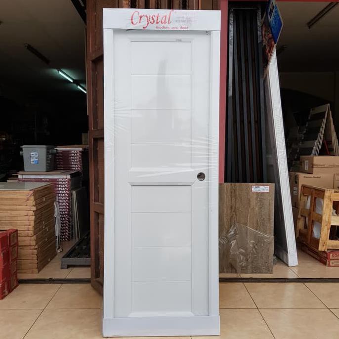 Best- Pintu Kamar Mandi Pvc Crystal Full Panel Putih