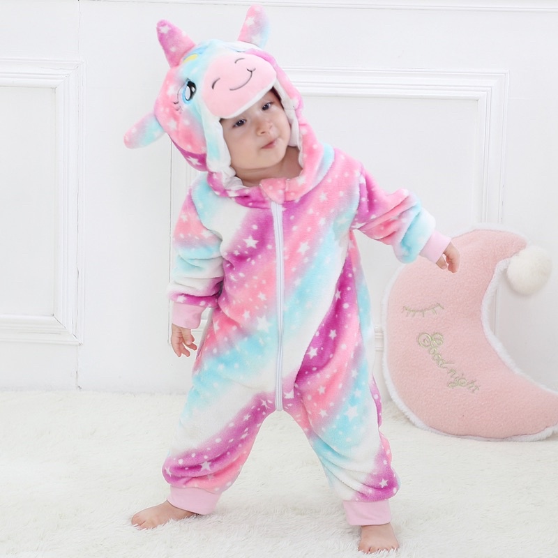 Baju piyama kostum anak bayi onesie animal hewan lucu import 0T-5T-6