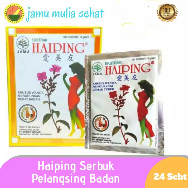Jamu Haiping Pelangsing Badan Serbuk 24 Sachet - Pelangsing Badan Ampuh - Diet