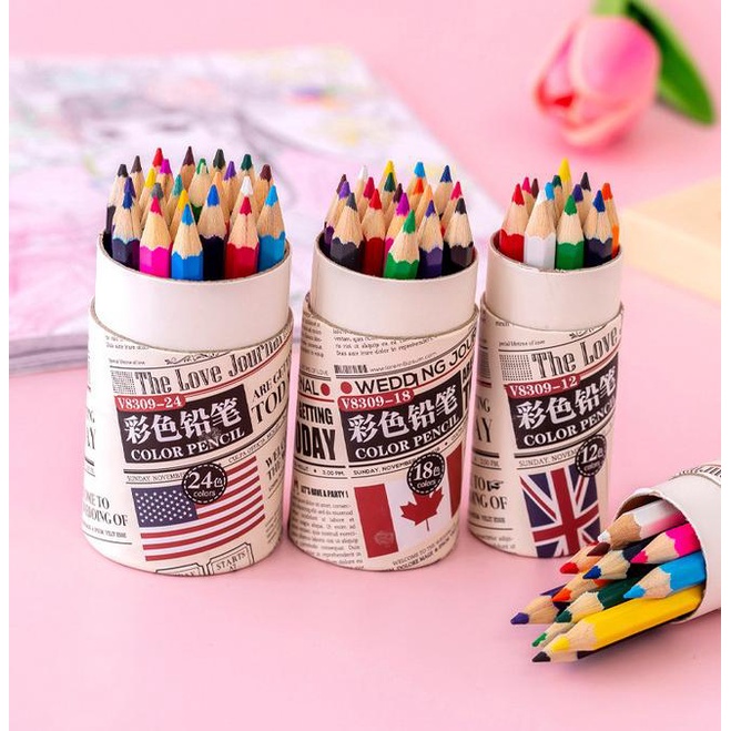 

Pensil warna pappy color pencil paper - 12pcs