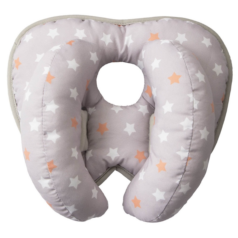 Mary Bantal Leher / Kepala 2 In 1 Adjustable Motif Kotak-Kotak / Bintang Untuk Bayi / Travel