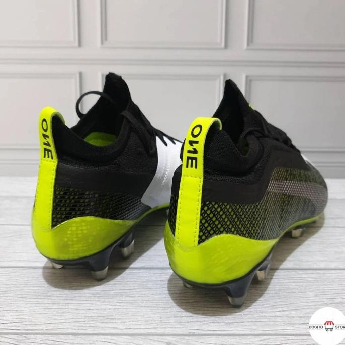 Sepatu Bola Puma One 5.1 Fg/Ag Volt Black Football Premium Original Barangharianku