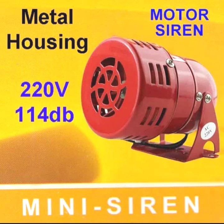 Mini Sirine Motor Sirene MS 190 Alarm Siren 220 Volt Motor Alarm