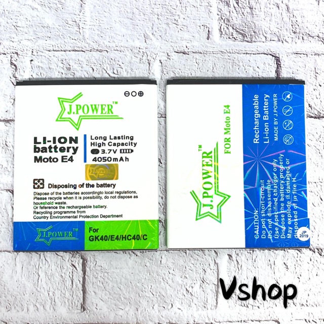 BATERAI BATRE MOTOROLA MOTO E4 XT1760 M290D GK40 - MOTO C HC40 JPOWER BATTERY DOUBLE POWER