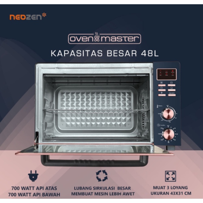 [Packing Kayu] Neozen Oven Master Oven Listrik Kapasitas 48L