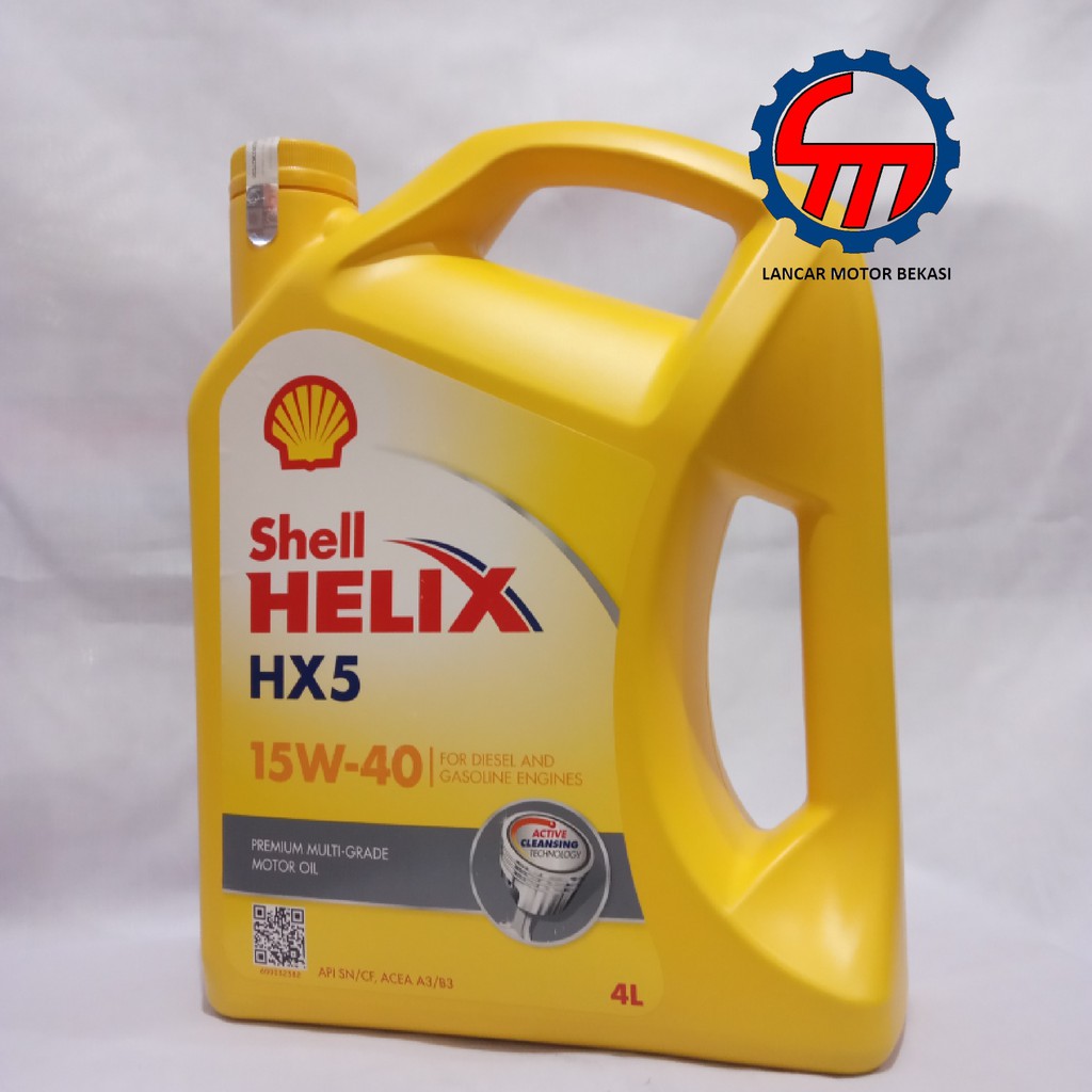 Oli Shell Helix HX5 15W-40 4 Liter Asli Original
