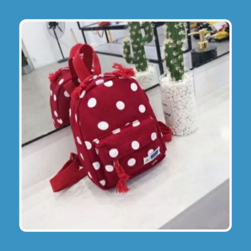 EMOEMO — Ransel mini motif Polkadot untuk anak laki-laki perempuan