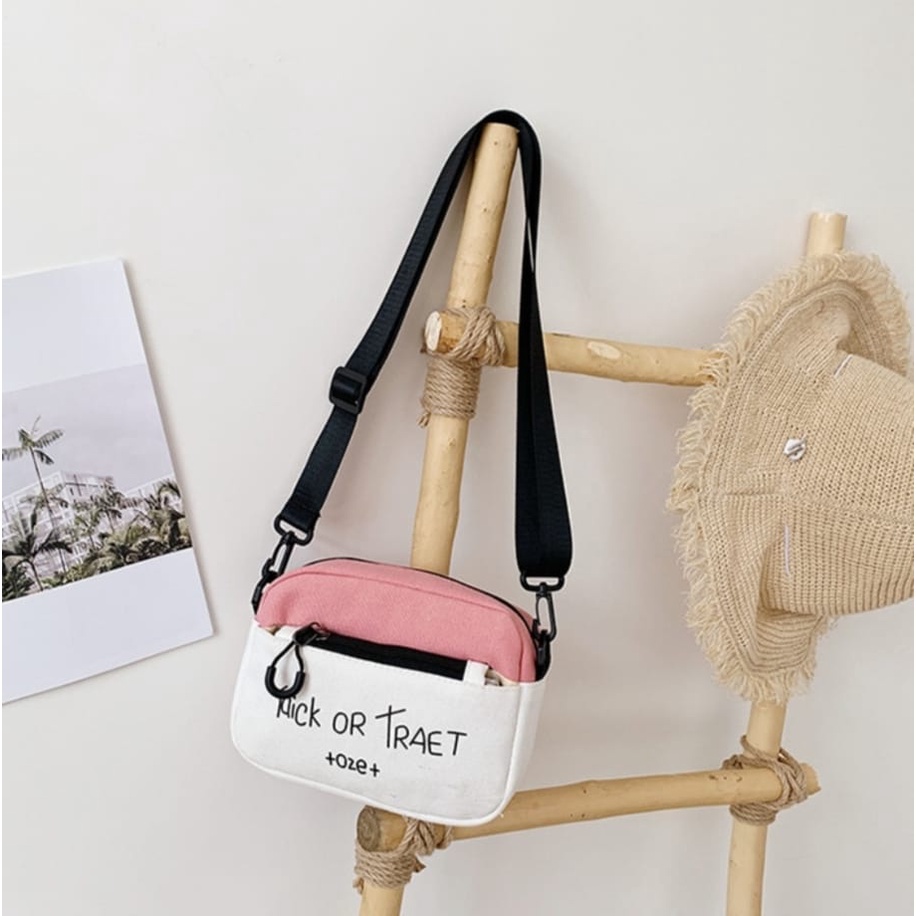 TRICK SLING BAG / TAS SELEMPANG WANITA KANVAS SABLON