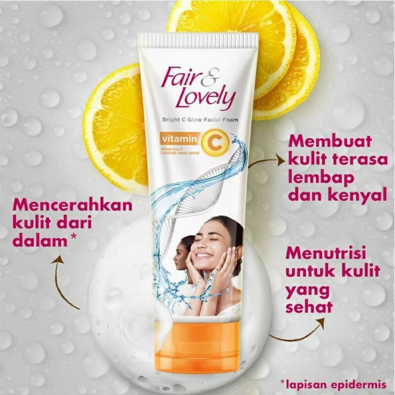Fair &amp; Lovely Facial Foam Vitamin C Original 100% Promo
