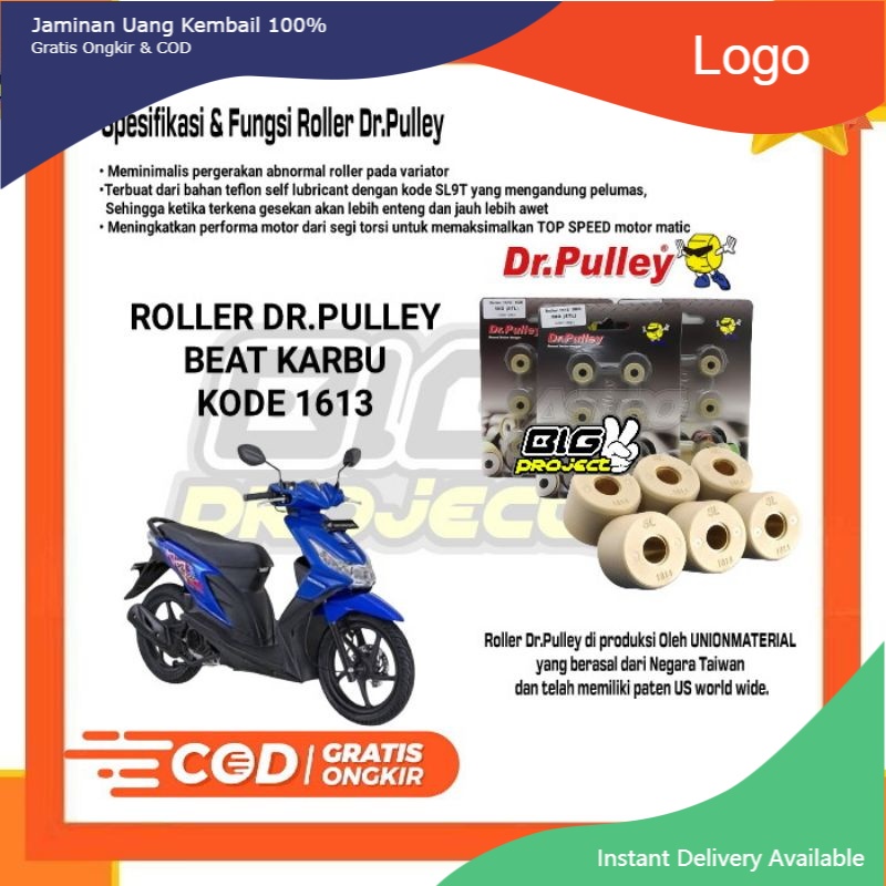 ROLLER DR PULLEY BEAT KARBU KODE 1613 ROLLER RACING BEAT KARBU