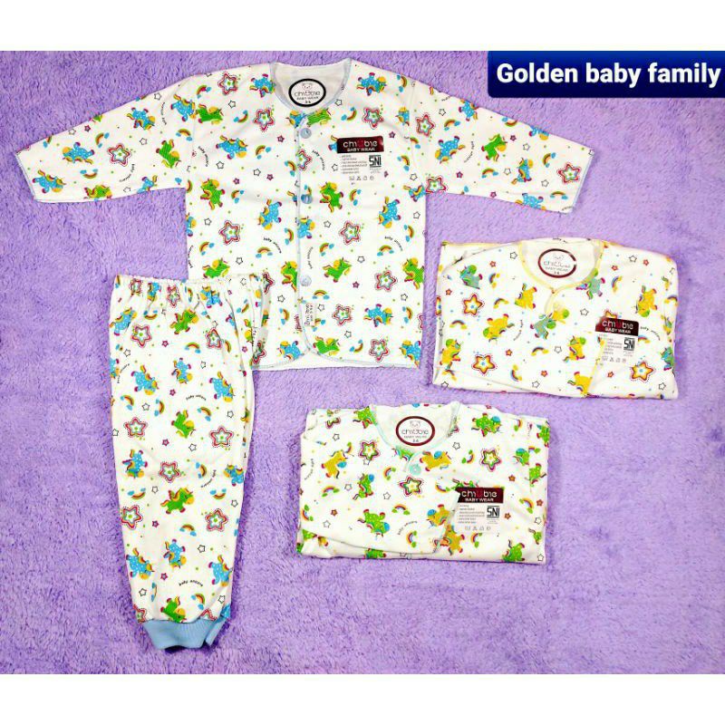 3Pcs setelan pendek/panjang chubie size 0-3 m /3-6 month