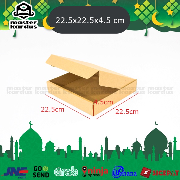 

Box Packing Pizza Diecut Ukuran 22.5x22.5x4.5 cm Polos