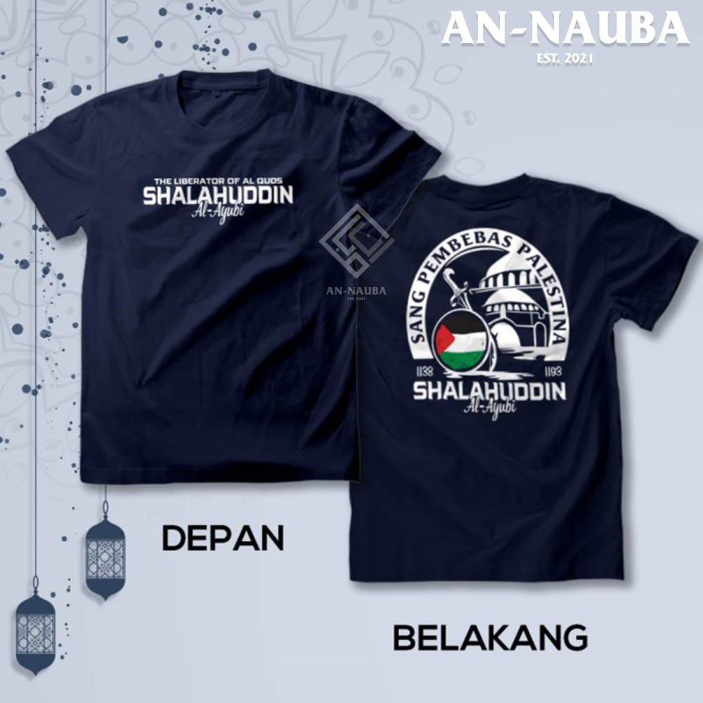 Kaos Dakwah Islami Palestina Salahuddin Sang Pembebas Jerusalem / Baju Santri Muslim [AN 6507]-1
