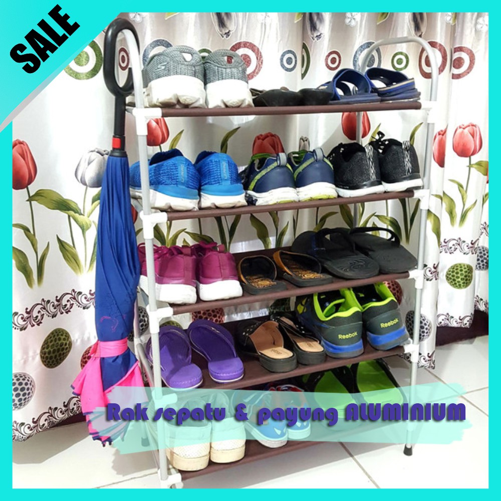 Rak Sepatu Payung Rak 5 Susun Rak Sepatu 5 Susun Tempat Sepatu Susun Rak Sepatu Alumunium Murah
