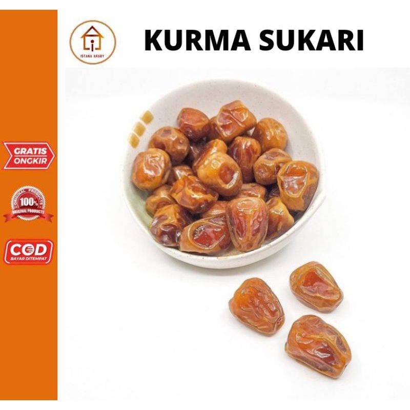 

KURMA SUKARI 1KG/KURMA BASAH/KURMA ARAB/RAJA KURMA/KURMA LEMBUT