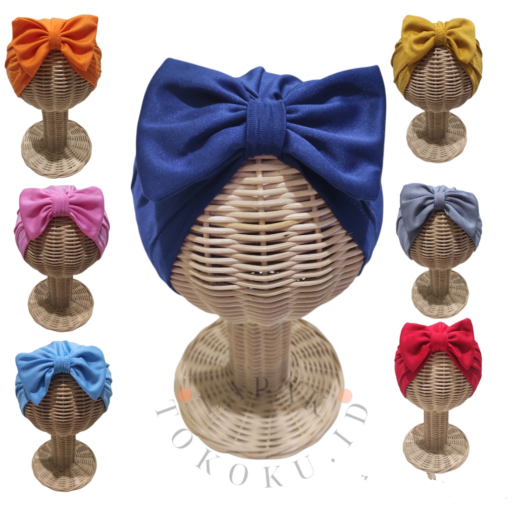 Turban Bayi Ciput Bayi (0-3 tahun) Turban Anak Perempuan Model Pita Turban Kelinci Turban Pita Turban Donat Bandana Bayi Bando bayi Anak Perempuan