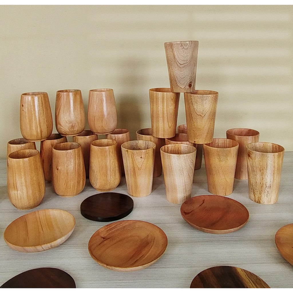 Gelas Kayu Mahoni [ FOODGRADE ] Wooden glass