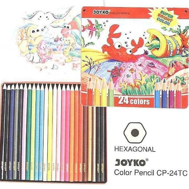 

Pensil Warna Joyko Superior 24 Warna Kemasan Kaleng Best Seller