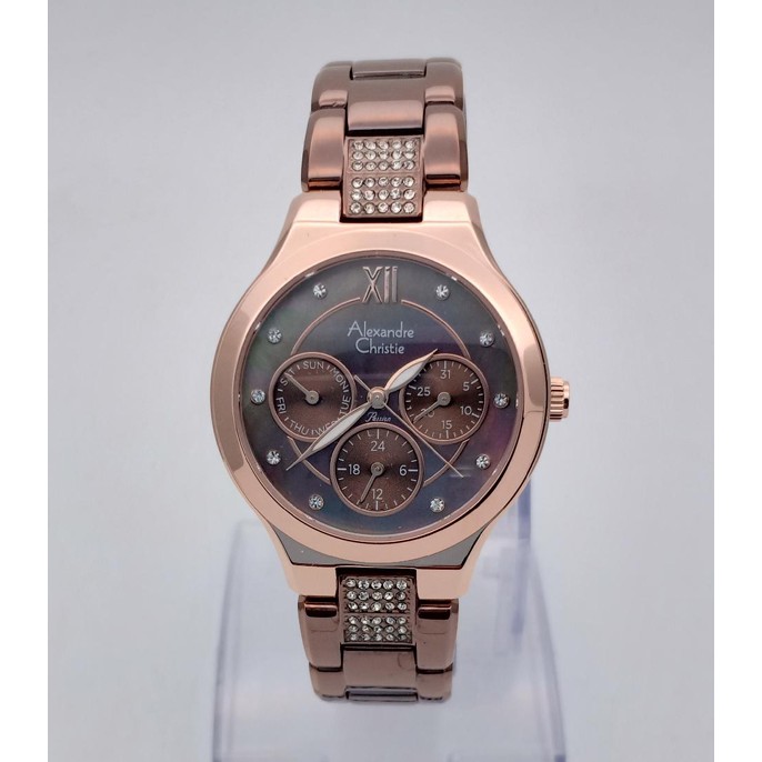 Alexandre Christie Ac 2731 Brown, Jam Tangan Wanita, Original