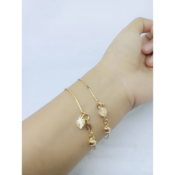 GELANG ITALI KACA LILIT FULL &amp; GELANG ITALI KACA 1/2 LILIT + 1 BEL + LOVE UKIR /GELANG PERAK ASLI SILVER 925 LAPIS EMAS/GELANG FASHION WANITA TERBARU