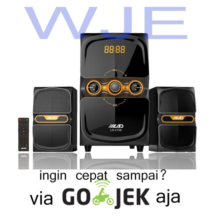 Speaker Active LAD Multimedia 2.1 Lad-2158 Bluetooth BASS Bulat