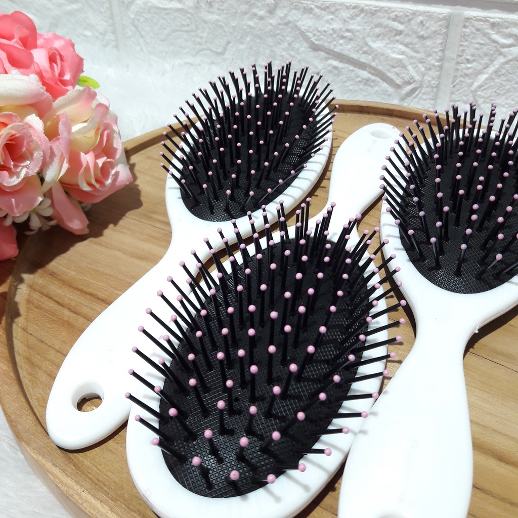 1465 / Sisir rambut wanita anti kusut premium / Model bulat korakter Unicorn