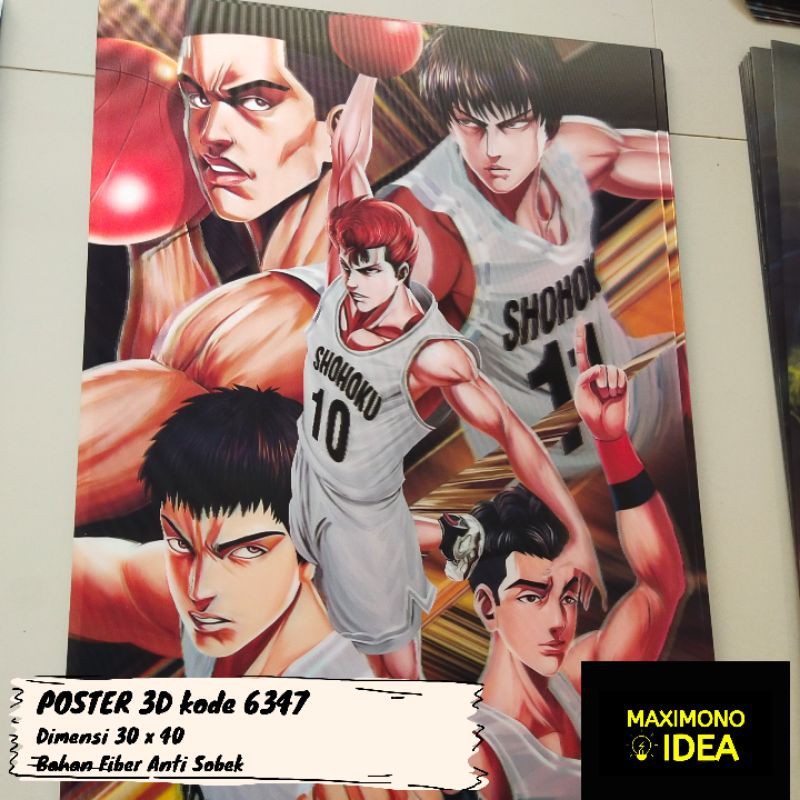 POSTER ANIME 3D SLAM DUNK