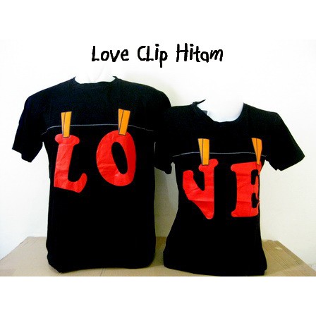 baju kopel tulisan love terpisah baju kece kekinian murah baju pasangan kaos couple love clip