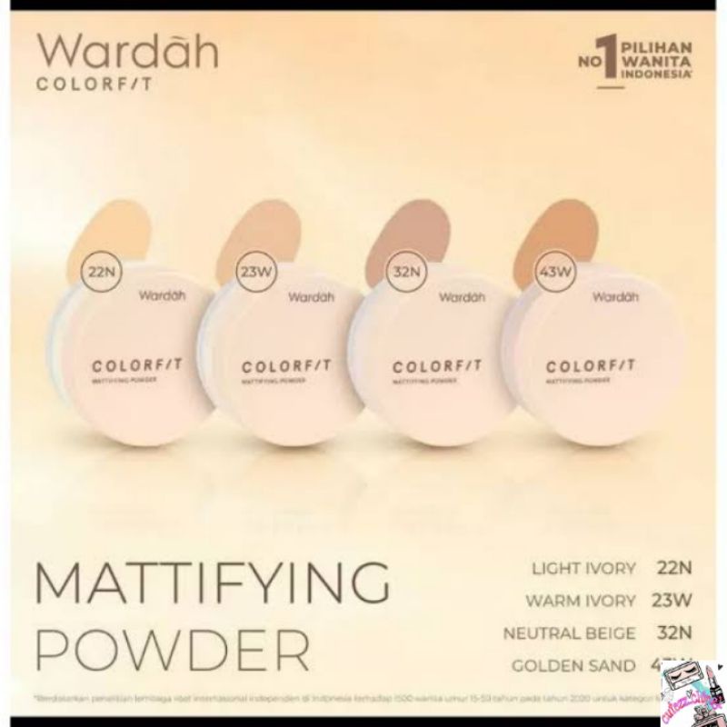 ☃Cutezz_Ching1☃Wardah Colorfit Mattifying Powder 15g