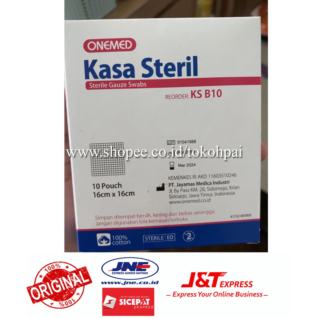 KASA STERIL ONEMED ISI 10 UKURAN 16 x 16 CM