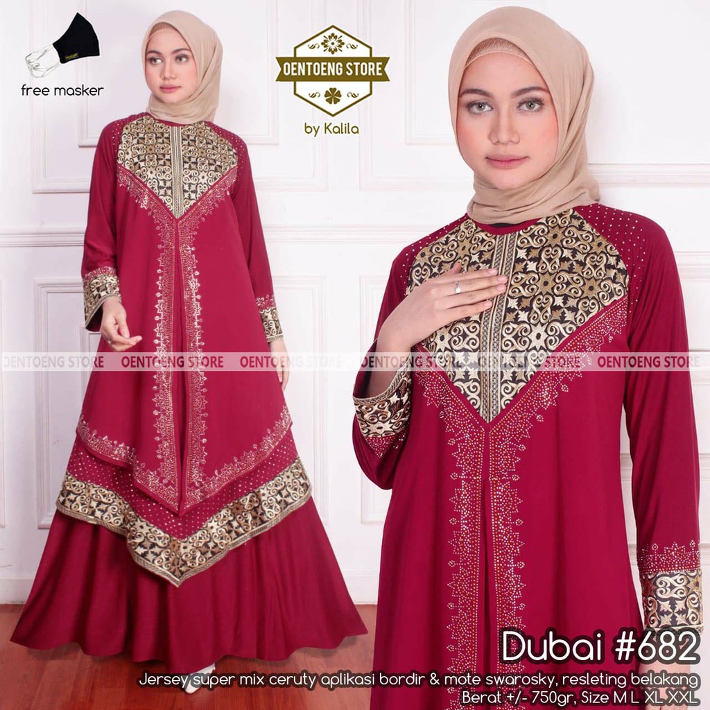 ABAYA DUBAI 681 /GAMIS ABAYA TURKEY JUMBO LD 120/ABAYA TURKEY WARNA CERAH