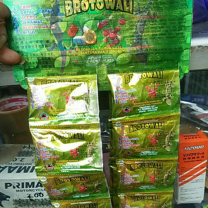 Brotowali kapsul merah obat gatal kudis kurab dll 20pcs ori murah gratis ongkir