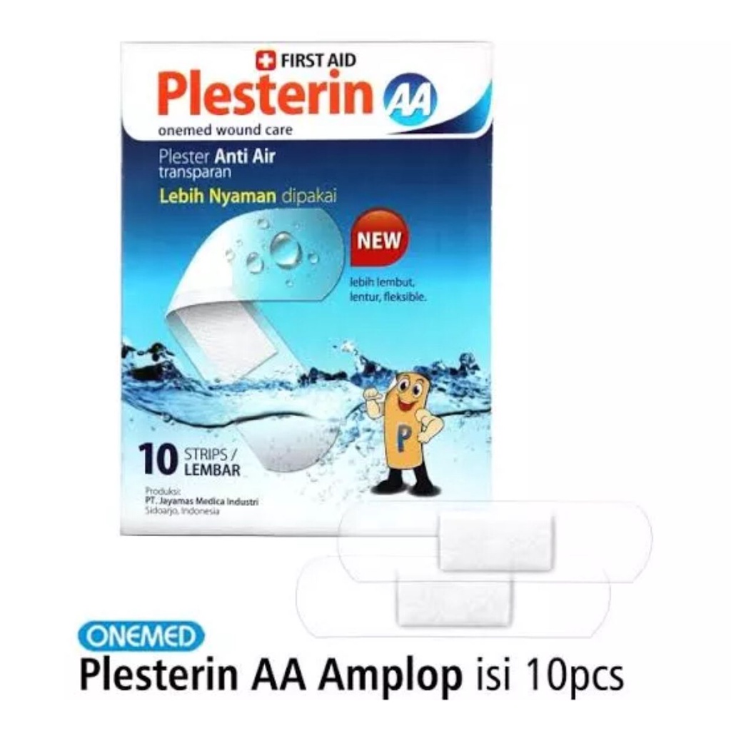 PLESTERIN AA AMPLOP ISI 10 ONEMED PLESTER LUKA TRANSPARANT