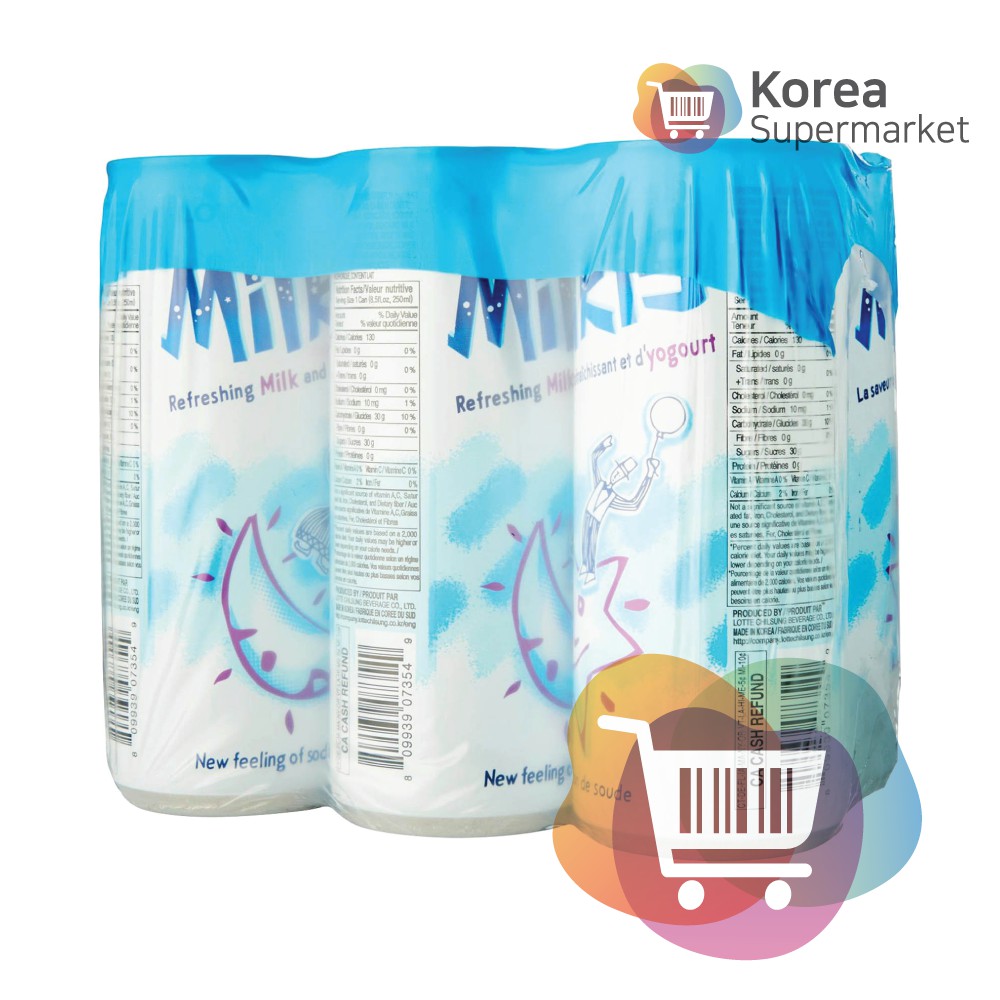 Lotte Milkis Soda 250ml/Soda Susu Asli Korea