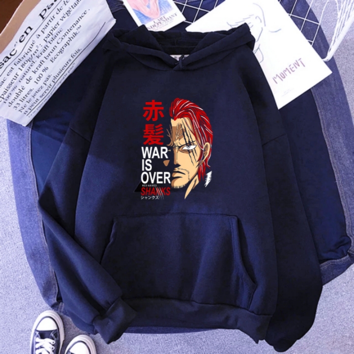 Hoodie Jumper Dewasa Anime One Piece Shanks 001 War Is Over