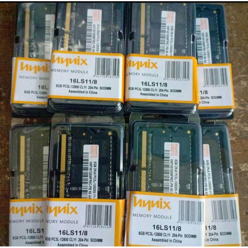 RAM SODIM SODIMM 8GB HYNIX LAPTOP DDRL PC3L 12800/1600MHz ORI 13.5V