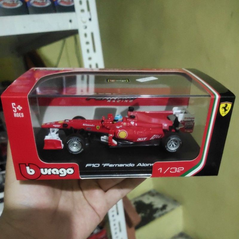 diecast miniatur mobil Ferrari formula 1 burago 1:32 sport balap