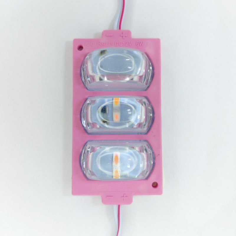 lampu Variasi roda 3 mata LED 7338 12 volt 24 volt mobil motor truk bis iceblue pink