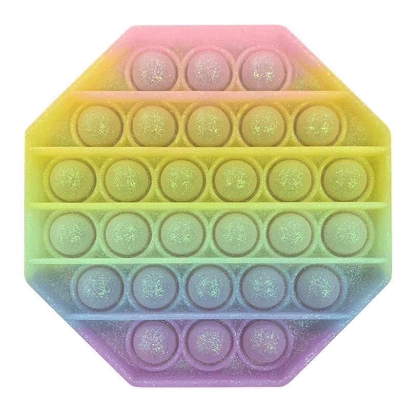 POP IT GLITER/POP IT GID/pop it viral/fidget/tiktok/mainan kekinian-Octagon Glitter