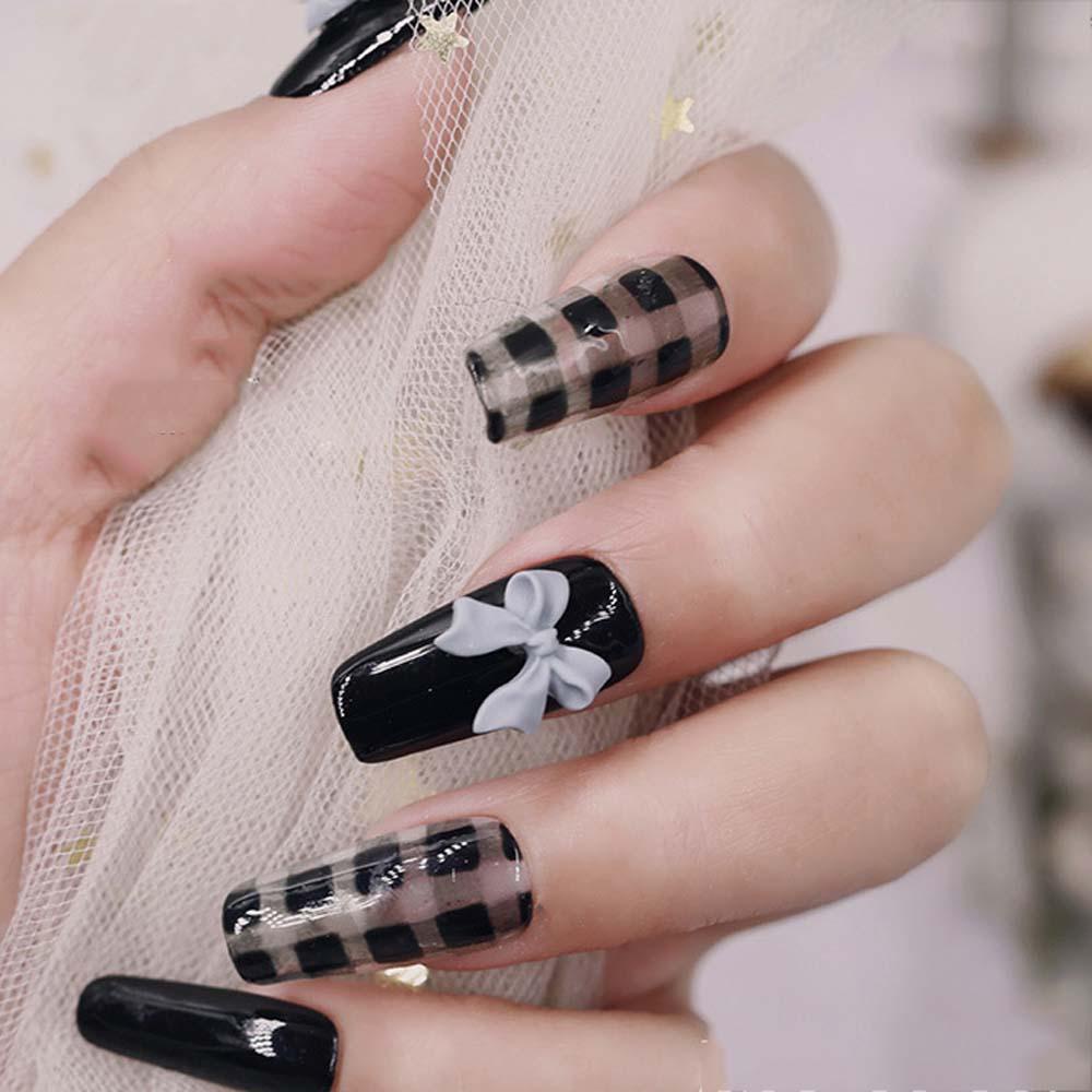 Agustina Ikatan Simpul 3D Dekorasi Nail Art Jepang Lucu Permen Warna-Warni DIY Manicure Aksesoris