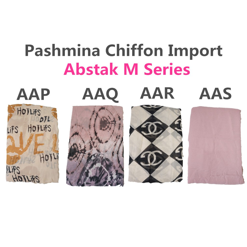 [LANJUTAN MOTIF] Pashmina chiffon Import New Series 70an Motif Kerudung Hijab Chiffon Mobasa MB