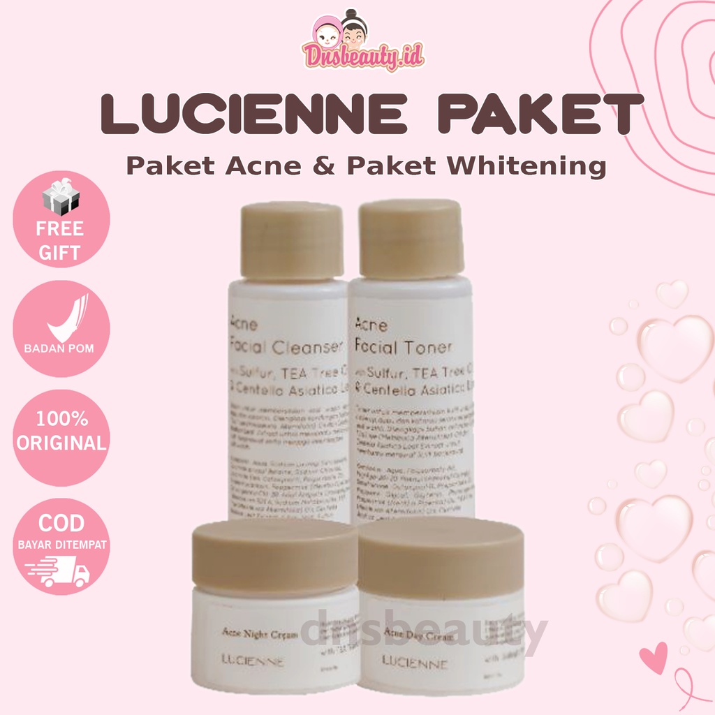 PAKET WHITENING GLOW LUCIENNE PAKET ACNE LUCIENNE BPOM FREE GIFT