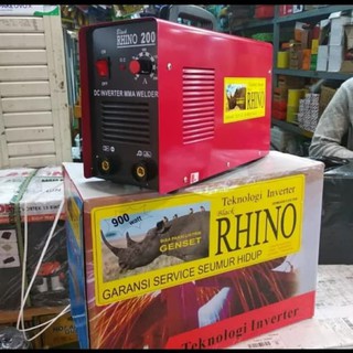 Mesin Las Inverter 900 Watt 200 A Rhino Merah