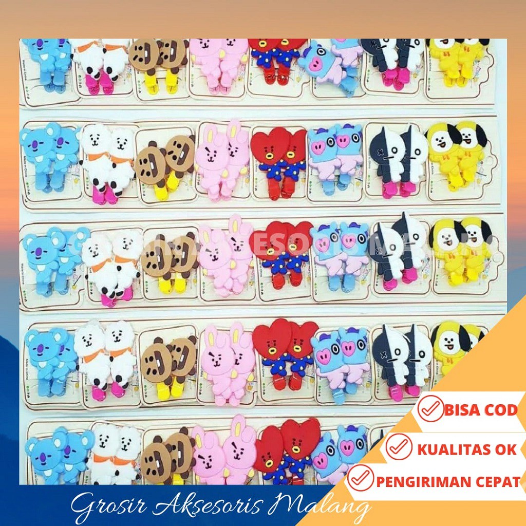 [ COD ] JEPIT RAMBUT KARAKTER BTS BT21/JEPITAN ANAK MOTIF BTS BT21 KPOP / HAIRCLIP BT21 BTS TERMURAH