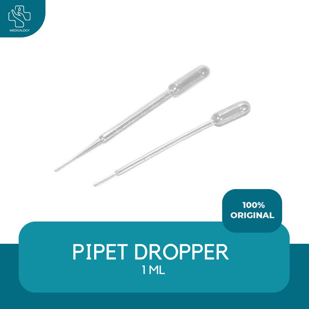 TRANSFER PIPET DROPPER 1 ML PIPET TETES PLASTIK PER PACK IAI 100 PCS