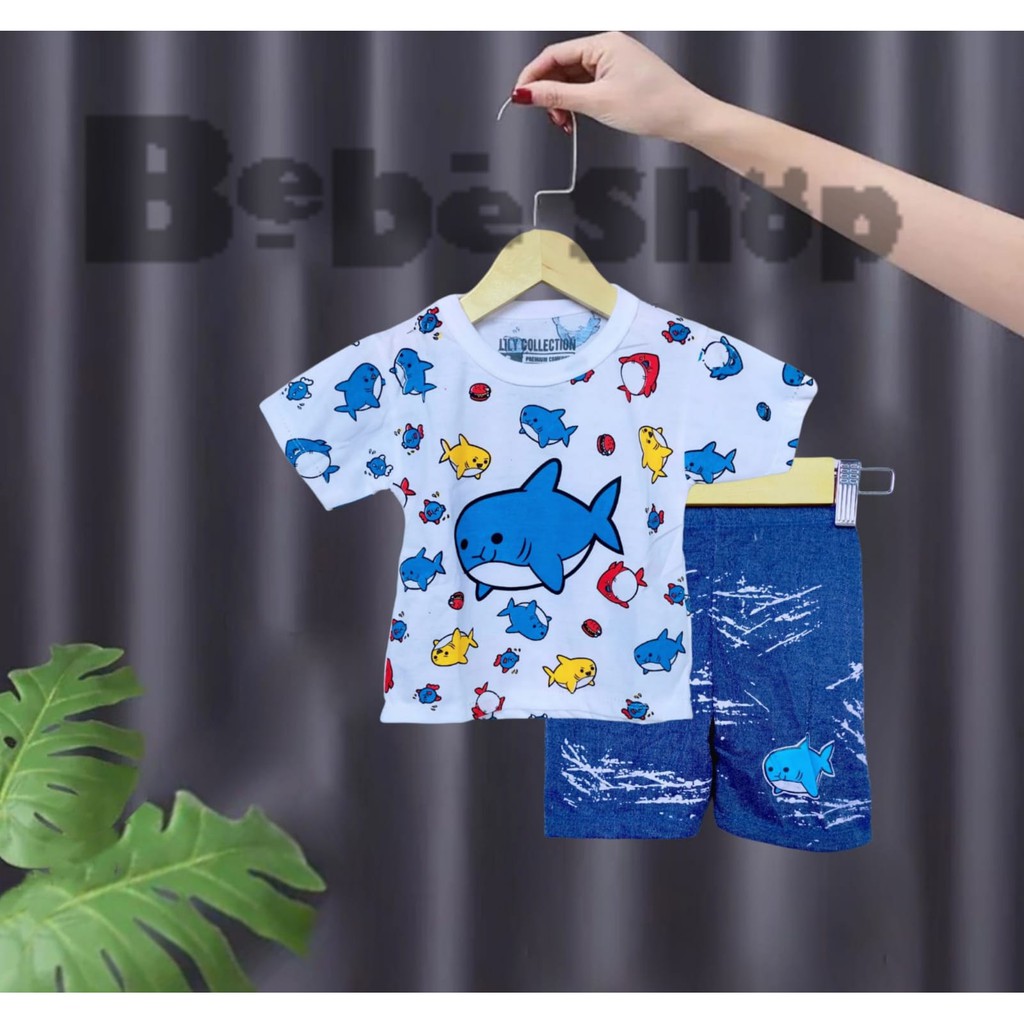 Setelan Baju Anak Bayi Murah Karakter Dolpin