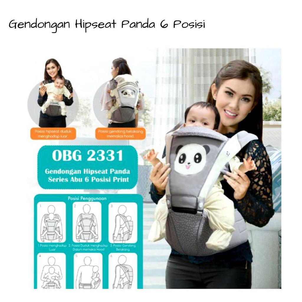 Gendongan hipseat Omiland Gendongan Bayi Hipseat 6 Posisi