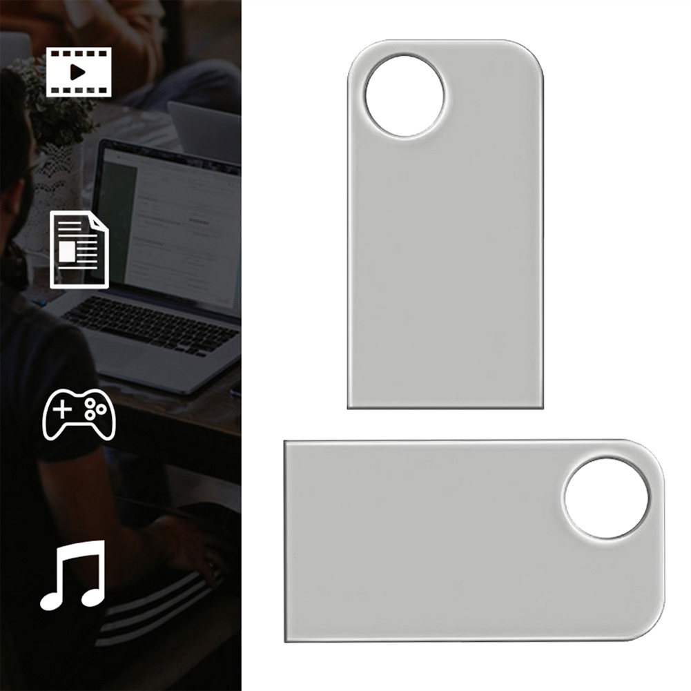 Flash Drive U Disk USB 3.0 Mini 4 / 8 / 16 / 32 / 64GB Kecepatan Tinggi Bahan Metal Untuk PC Laptop