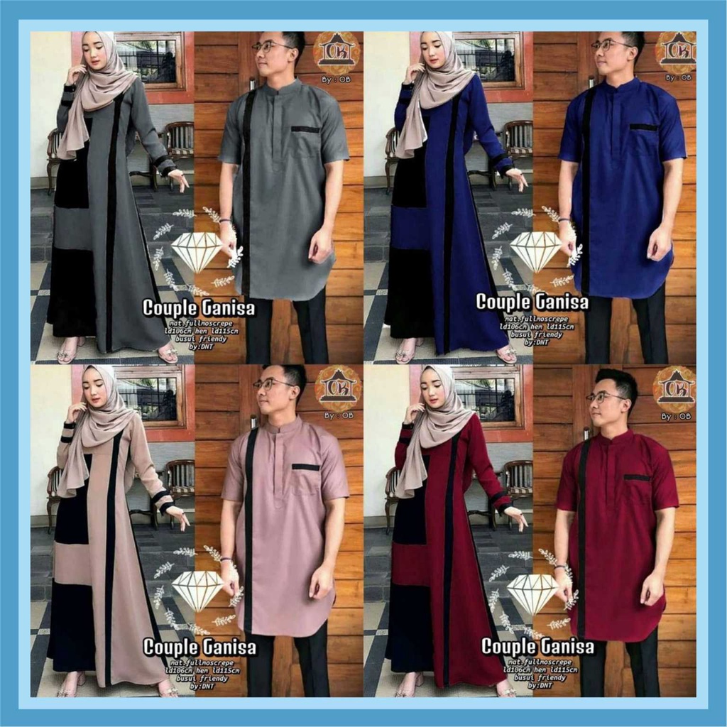 SARIMBIT LEBARAN (2020) HAFIZ&HAFIZAH FAMILY GAMIS PLUS KHIMAR- BAJU COUPLE KELUARGA TERBARU